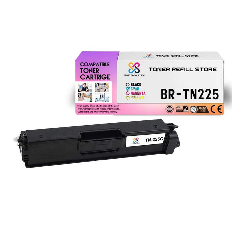 Cyan Compatible TN-225 Toner Cartridge for Brother HL-3140CW, HL-3170CDW, MFC-9130CW, MFC-9330CDW