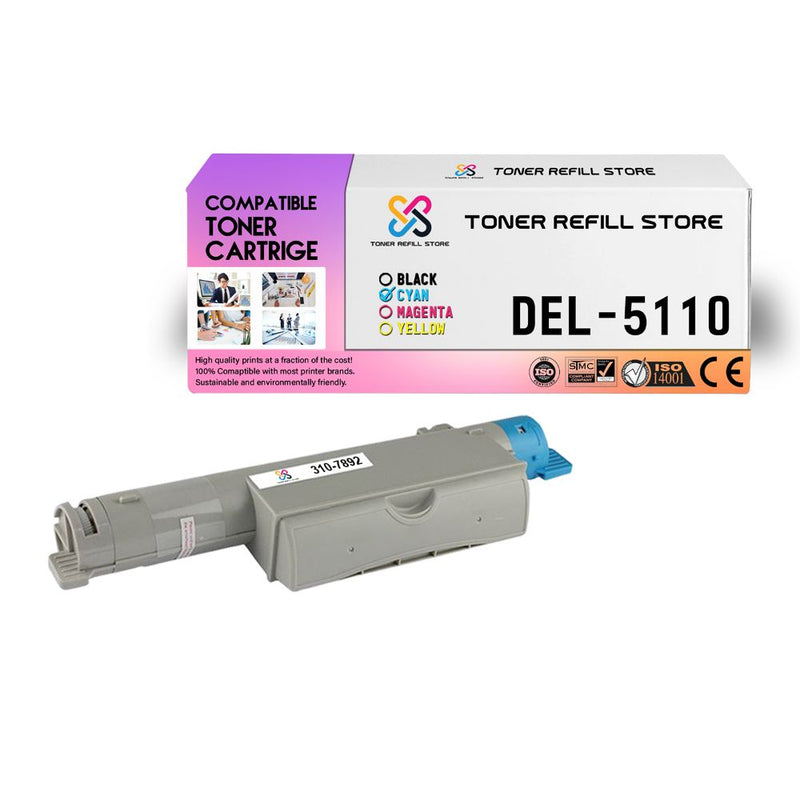 Dell 5110 5110cn Cyan High Yield Compatible Toner Cartridge