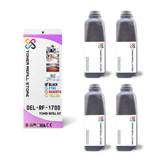 Dell 1700 High Yield Black Toner Refill Kit 4 Pack With Chips