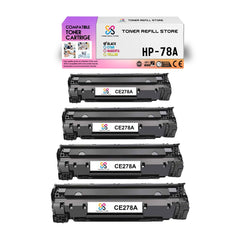 4 Pack CE278A Premium Compatible Toner Cartridges for the HP LaserJet M1536dnf, P1606dn