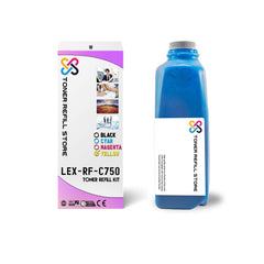 Lexmark C750 High Yield Cyan Toner Refill Kit With Chip