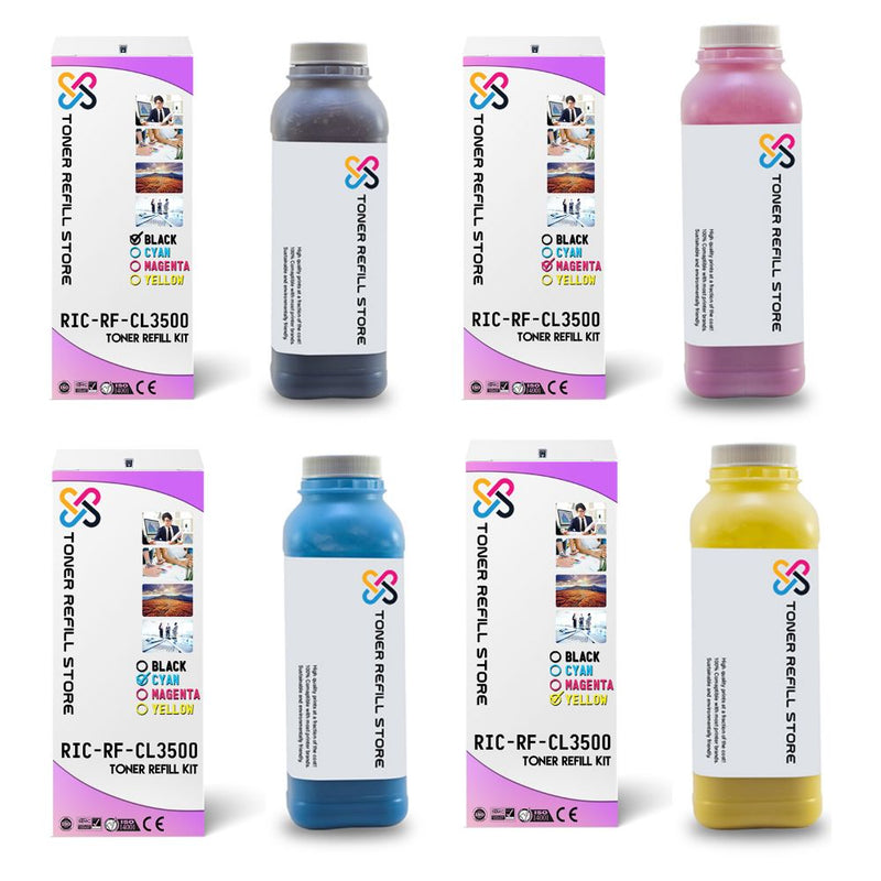 Ricoh CL3500 CL3500N CL-3500 Type 165 4 Pack Toner Refill