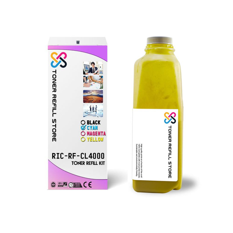 Ricoh CL4000 CL-4000 Type 145 Yellow Toner Refill With Chip