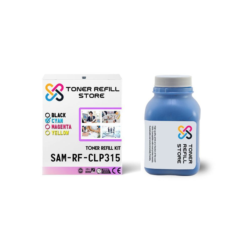 Cyan Toner Cartridge compatible with the Samsung CLP-310 CLP-315 CLT-C409S