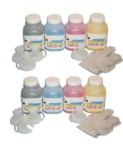 8 Pack High Yield Toner Refill compatible with thhe Samsung CLP-320 CLP-325 CLX-3185 NO CHIPS