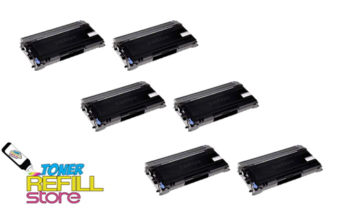 Brother TN-350 TN350 6 Pack High Yield Compatible Toner Cartridges