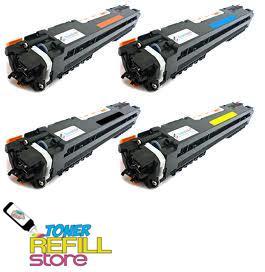 4 Pack Premium Compatible Toner Set for the HP CE310A CE311A CE312A CE313A 126A CP1025 CP1025nw M175nw