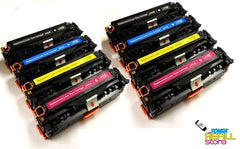 8 Pack HP Remanufactured CE410X CE411A CE412A CE413A (HP 305A & 305X) High Yield Toner Cartridges