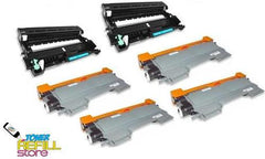 4 Pack Brother Compatible TN450 Toner Cartridges and 2 Compatible Brother DR420 Drum Unit