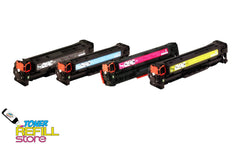 4 Pack Premium Compatible HP CC530A CC531A CC532A CC533A Toner Cartridges CP2025 Monthly Special