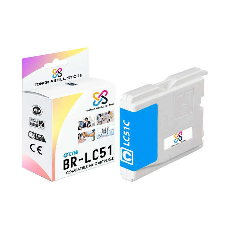 Brother LC51C LC51 Cyan Compatible Ink Cartridge