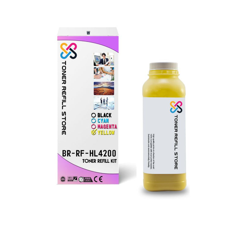 Brother HL-4200 Yellow Toner Refill Kit With 1 Reset Chip