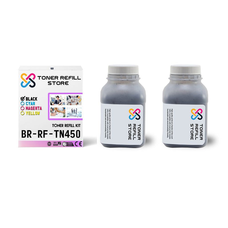 Brother TN-420 TN-450 HL-2230 HL-2240 2 Pack Toner Refill Kit