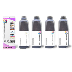 Brother TN-650 TN-620 High Yield Toner Refill Kit 4 Pack