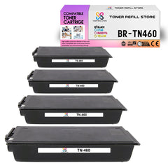 Compatible Brother TN-460 TN460 4 Pack High Yield Toner Cartridges