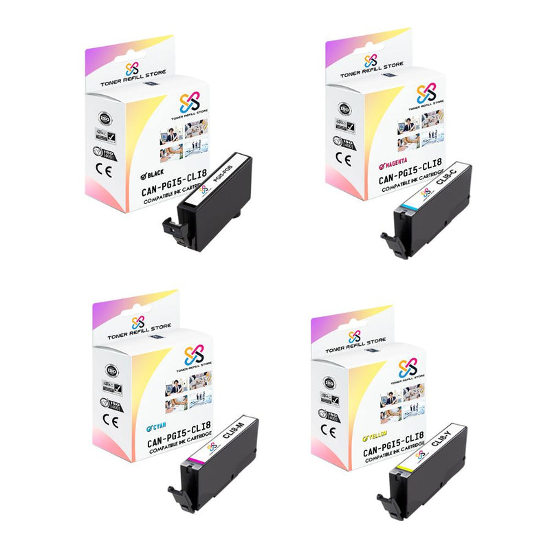 Canon Replacement CLI-5BK and CLI-8 4 Pack Ink Cartridges
