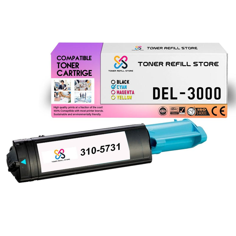 Dell 3000 3100 310-5731 310-5739 Cyan Compatible Toner Cartridge