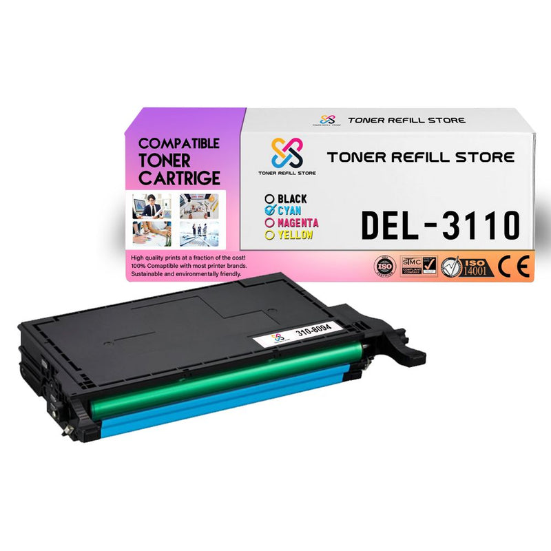 Dell 3110 3115 High Yield Cyan Toner Refill Kit With Chip