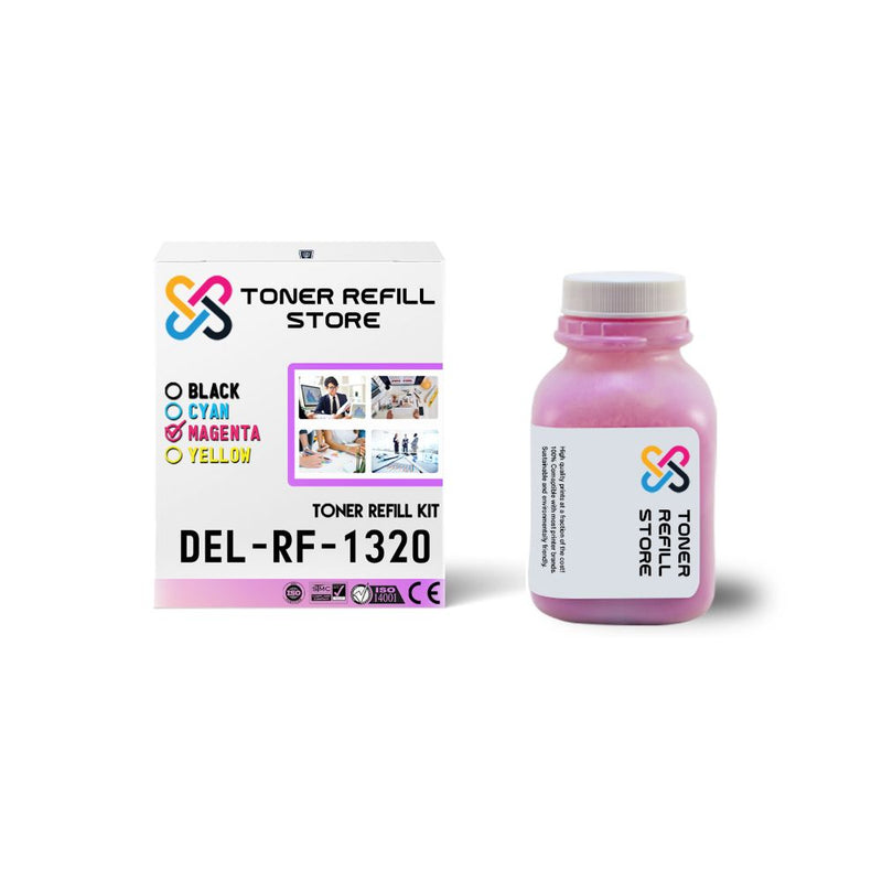 Dell 1320 High Yield Magenta Toner Refill Kit With 1 Reset Chip
