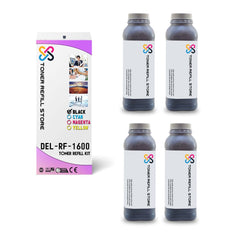 Dell 1600 High Yield Black Toner Refill Kit 4 Pack With Chip