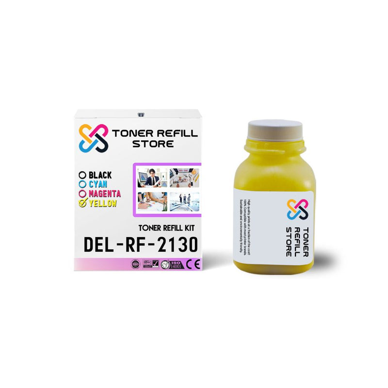 Dell 2130 High Yield Yellow Toner Refill Kit With 1 Reset Chip