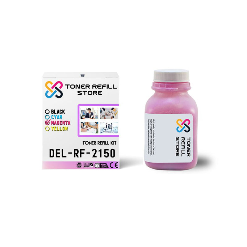 Magenta High Yield Toner Refill Compatible with Dell 2150 2150cn 2155MFP with chip
