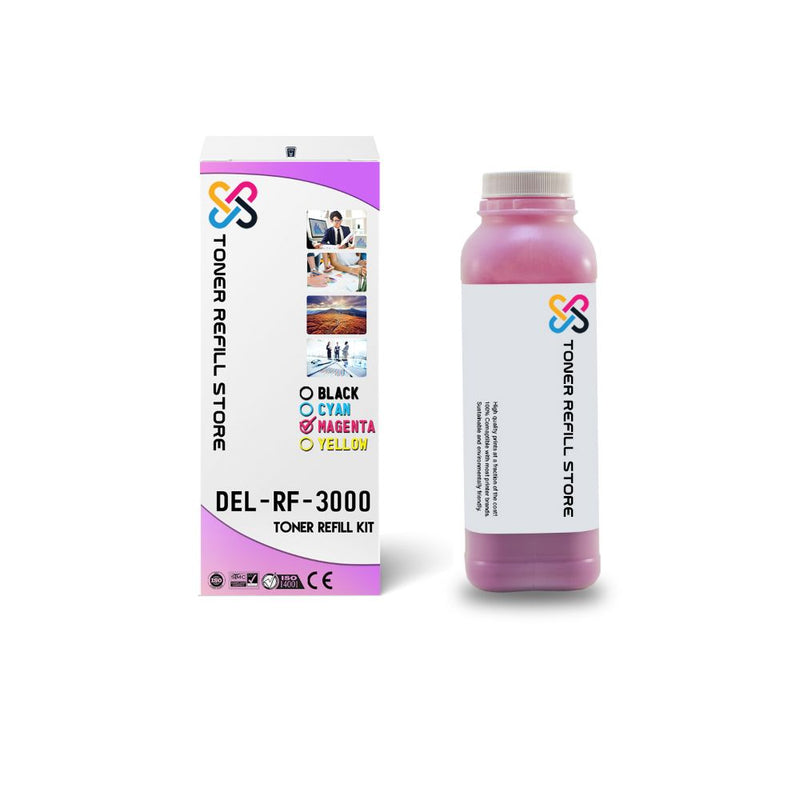 Dell 3000 High Yield Magenta Toner Refill Kit With Reset Chip