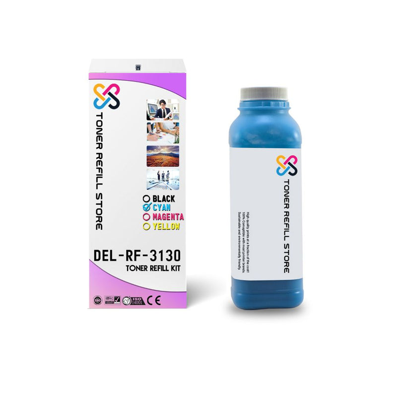Dell 3130 3130cn High Yield Cyan Toner Refill Kit With Chip