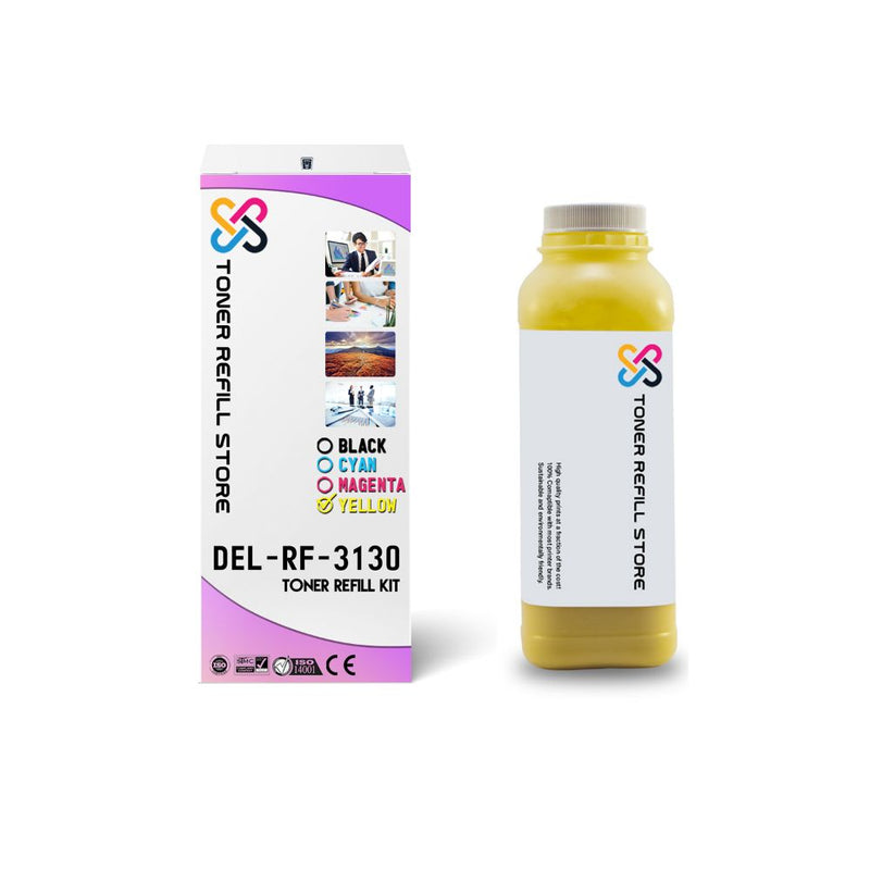 Dell 3130 3130cn High Yield Yellow Toner Refill Kit With Chip