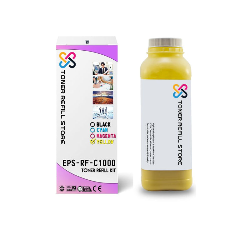 Epson C1100 High Yield Yellow Toner Refill Kit With 1 Chip