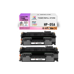 2-Pack Premium Compatible CE505A 05A Toner Cartridge for HP LaserJet P2055 P2055N