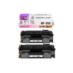 2-Pack Premium Compatible CE505X 05X High Yield Toner Cartridge for HP P2055 P2055N
