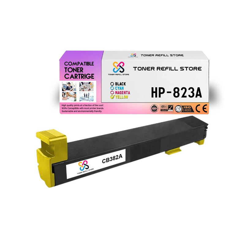 HP CB382A Yellow Compatible Toner Cartridge for CP6015