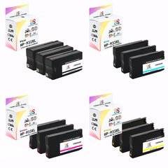Toner Refill Store Compatible HP 932XL & 933XL 12-Set High Yield Ink Cartridges for Hewlett Packard: 3 Black & 3 each of Cyan - Magenta - Yellow