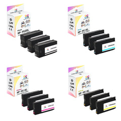 Toner Refill Store Compatible HP 950XL & 951XL 12-Set High Yield Ink Cartridges for Hewlett Packard: 3 Black & 3 each of Cyan - Magenta - Yellow