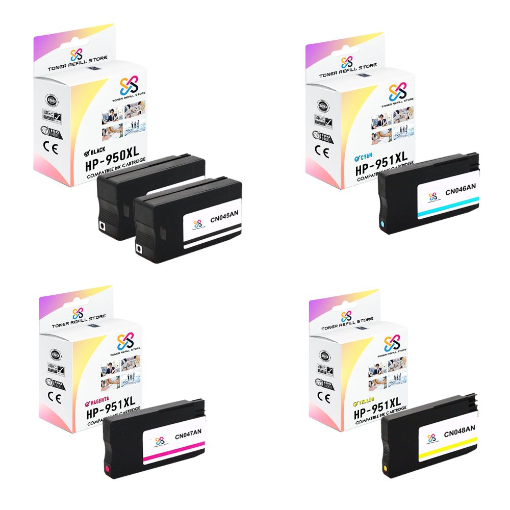 Toner Refill Store Compatible HP 950XL & 951XL 5-Set High Yield