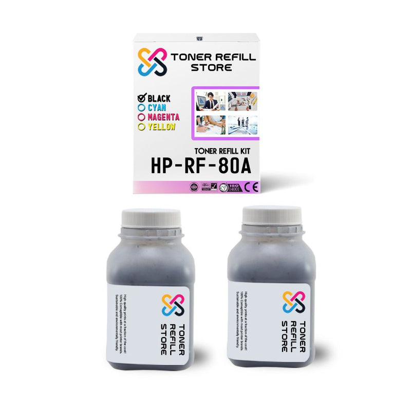 2 Pack HP CF280A (80A) Toner Cartridges for the HP LaserJet Pro 400 M401dn M401dw M401n M425dn