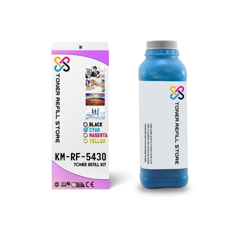 Konica Minolta 5430 5440 5450 Cyan Toner Refill With Chip