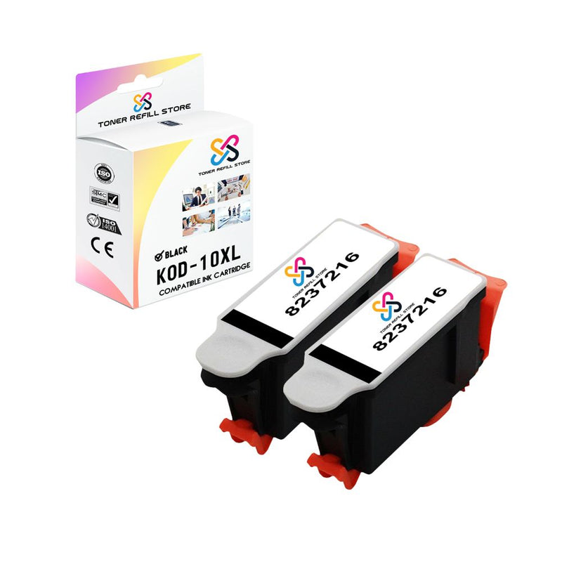Compatible Kodak #10XL 2-Set Ink Cartridges: 1 Black & 1 Color