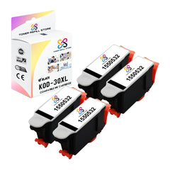 Compatible Kodak #30XL 3-Set Ink Cartridges: 2 Black & 1 Color