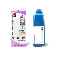 Okidata C9000 Glossy Cyan Toner Refill Kit