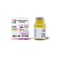 Okidata C5600 C5700 43381905 Yellow Toner Refill With Chip