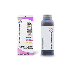 Okidata C6050 C6051 C6150 Black Toner Refill With Chip