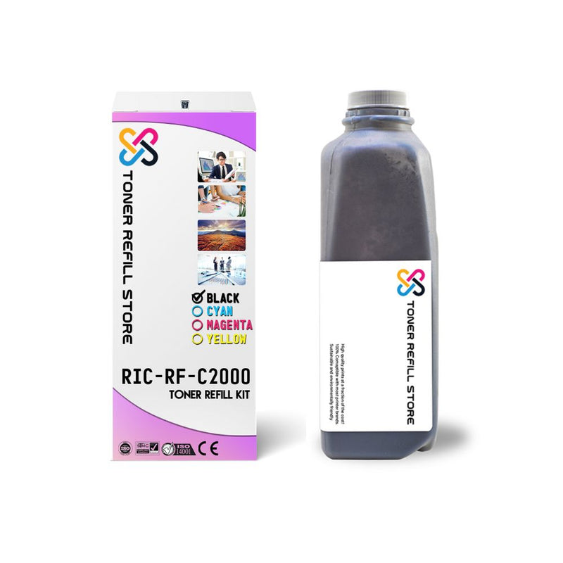 Ricoh Aficio MP C2000 C2500 C3000 Black Toner Refill With Chip