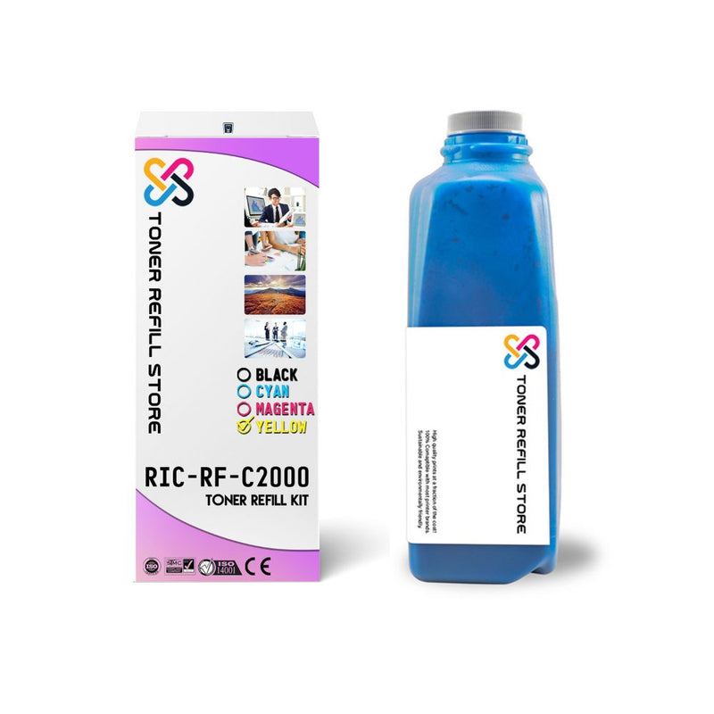 Ricoh Aficio MP C2000 C2500 C3000 Cyan Toner Refill With Chip