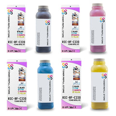 Ricoh Aficio SP C220 C221 C222 4 Pack Refill With Chips