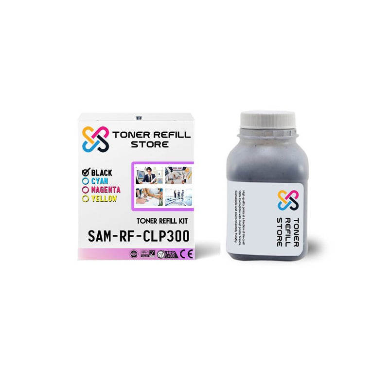 Black Toner Refill Kit With Chip Compatilble with the Samsung CLP-300N