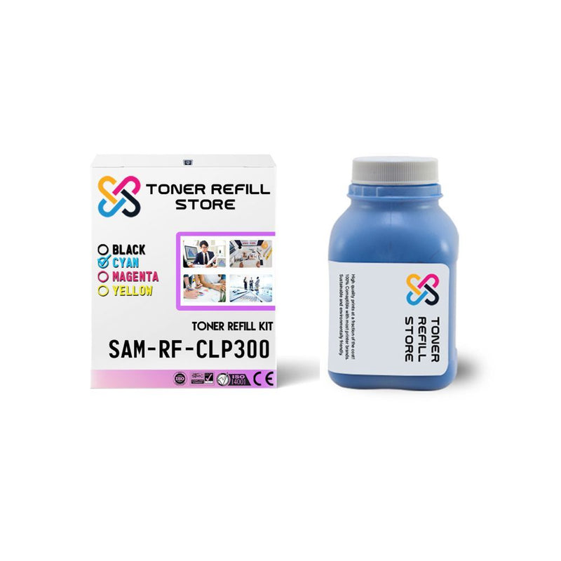 Cyan Toner Cartridge compatible with the Samsung CLP-300 CLX-2160 CLP-C300A