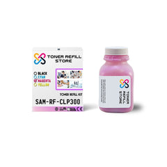 Magenta Toner Refill Kit With Chip Compatible with the Samsung CLP-300N