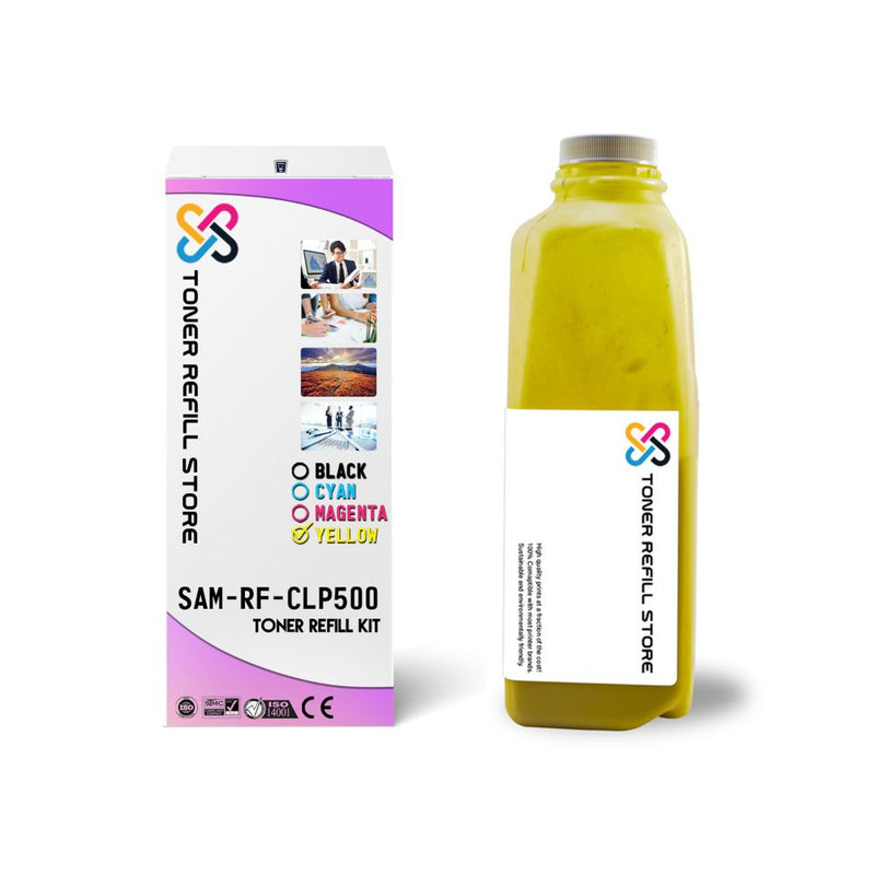 Yellow Toner Refill Kit Compatible with the Samsung CLP-500 - 550